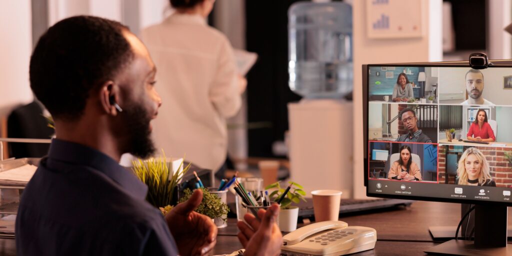 remote worker at computer